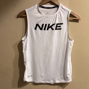 2 Nike Boys White and Black Tank Tops